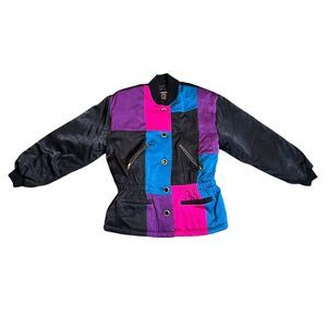 Vintage Mulberry Street Womens Sz M MOD Funky 80s 90s Apres SKi Jacket Coat